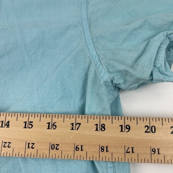 Denim & Flower Button Down Shirt Mens Medium Blue Slim Fit - Picture 9 of 10